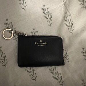 Kate Spade Black Leather Keychain Wallet
